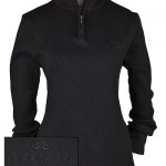 Женский черный свитер (INF070001) Ladies 1/2 Zip Sweater Black
