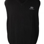 Мужской жилет с V-образным вырезом (INF070015) Mens V-Neck Sweater — Black