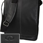 Сумка для ноутбука черная (INF27000300) Leather Vertical Laptop Bag